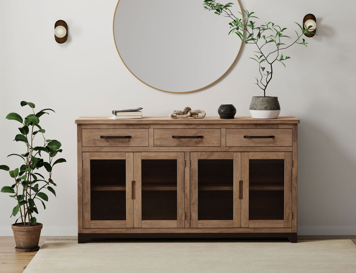 Natural Parota Console – Brown Cappuccino