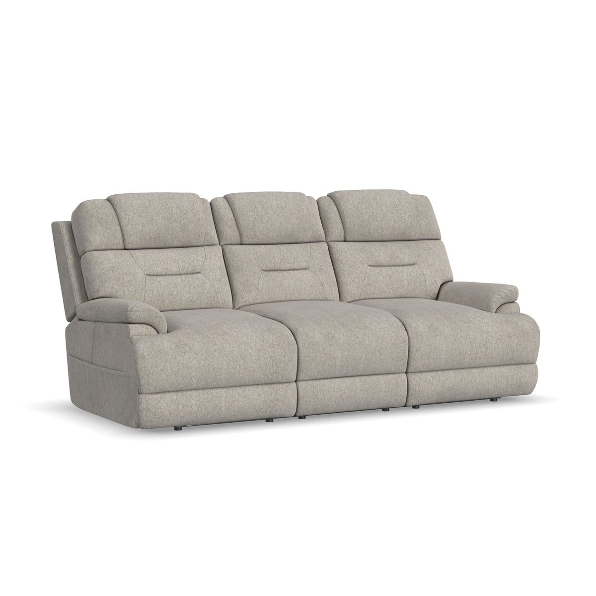 Flexsteel Zecliner Zofa Power Reclining Sofa with Console, Power Headrest, Lumbar, Heat & Massage