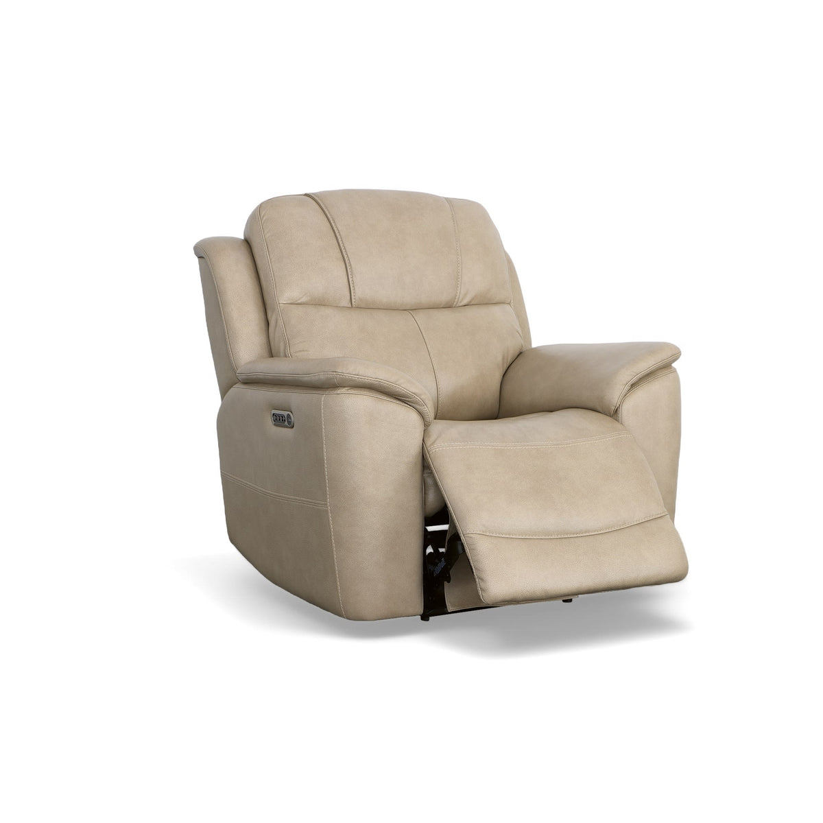 Flexsteel Crew Power Recliner with Power Headrest & Lumbar