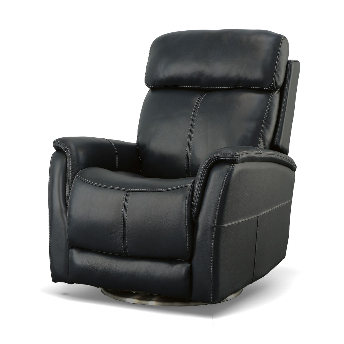 Flexsteel View Power Swivel Recliner with Power Headrest