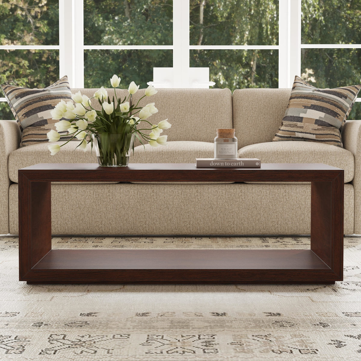 Flexsteel Waterfall Rectangular Coffee Table with Casters