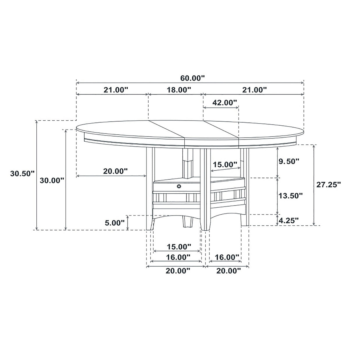 Lavon Oval Extension Leaf Dining Set Medium