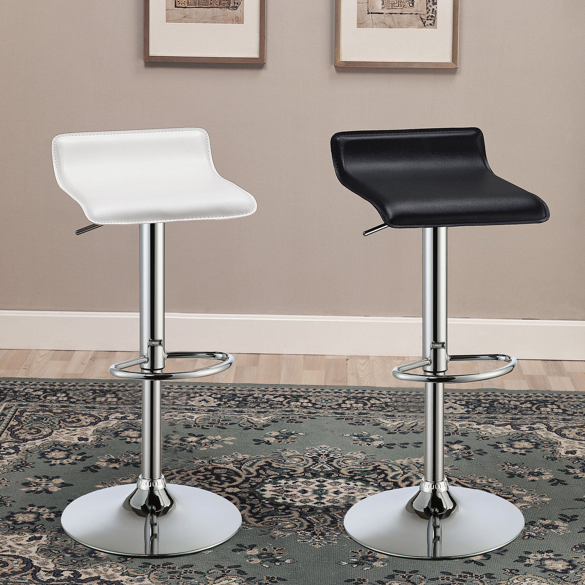 Bidwell Upholstered Adjustable Bar Stool (Set of 2)