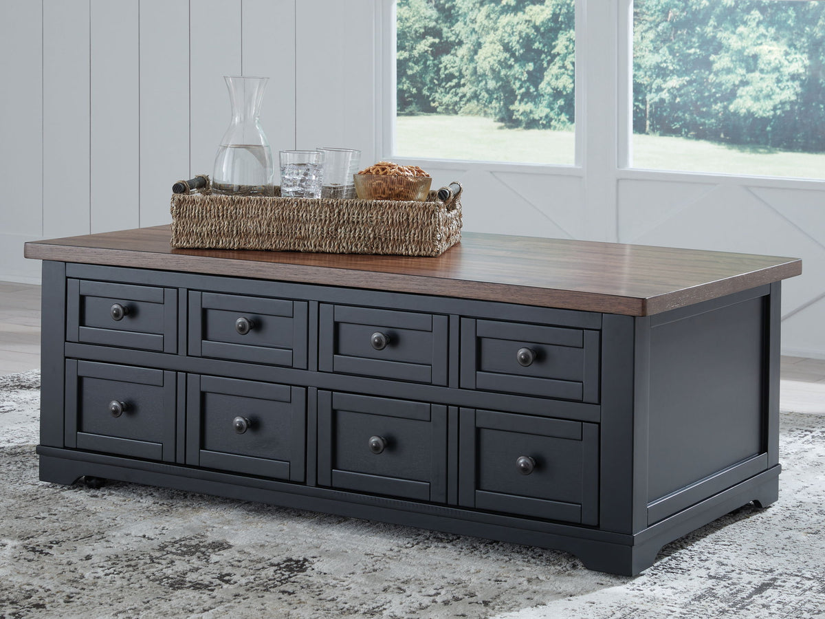 Wildenauer Lift-Top Cocktail Table – Brown/Black