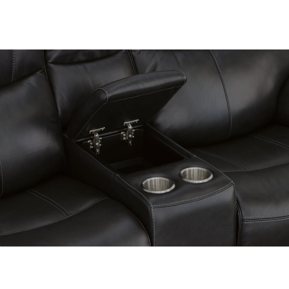 Flexsteel Crew Power Reclining Loveseat with Console, Power Headrests & Lumbar