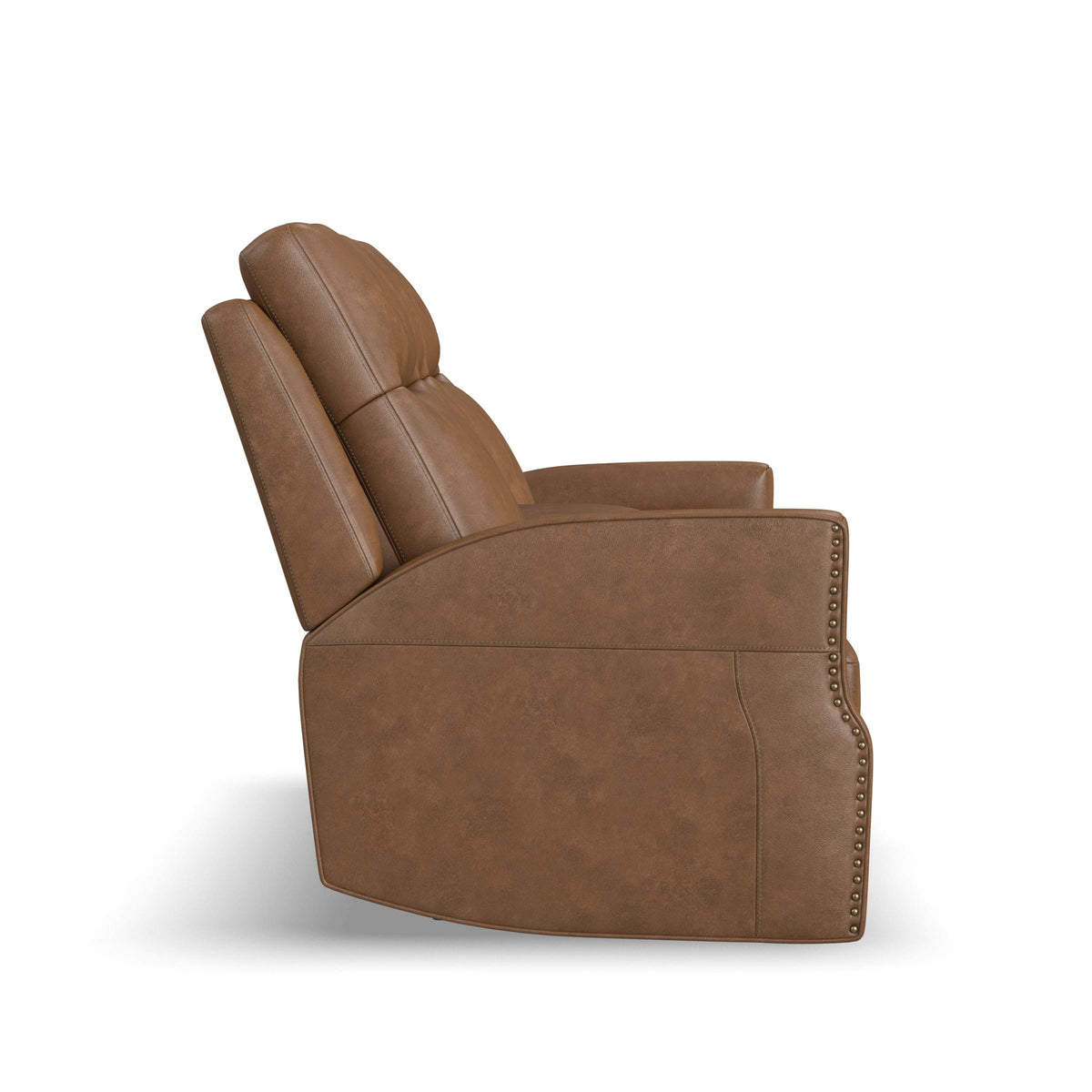Flexsteel Maxwell Power Reclining Loveseat with Console, Power Headrests and Lumbar