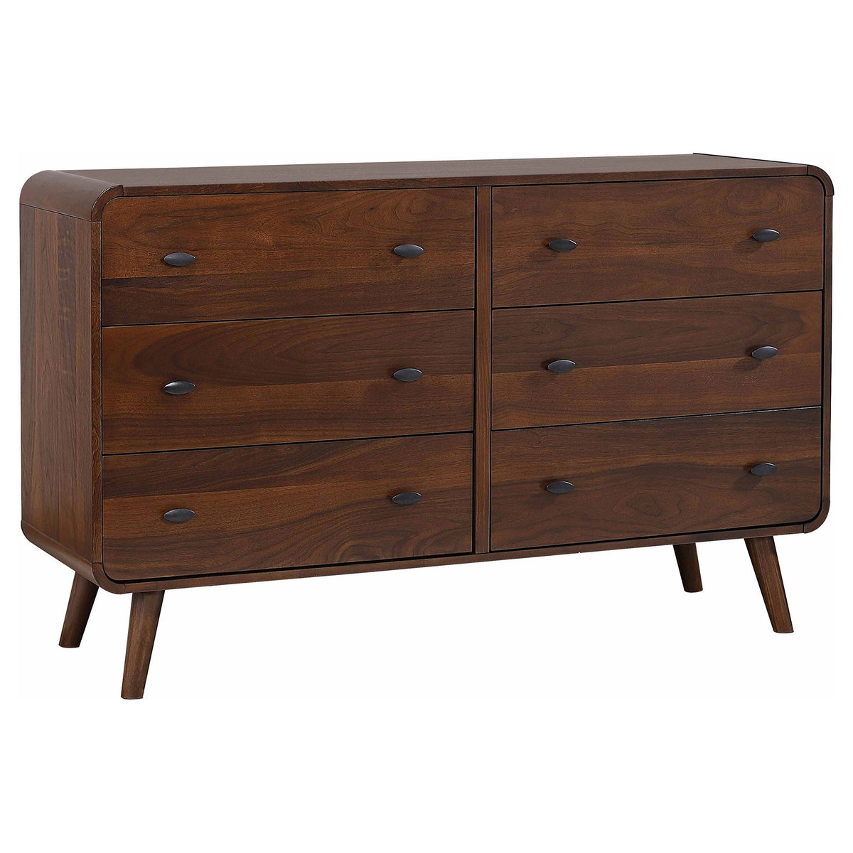 Robyn 6-Drawer Dresser – Dark Walnut