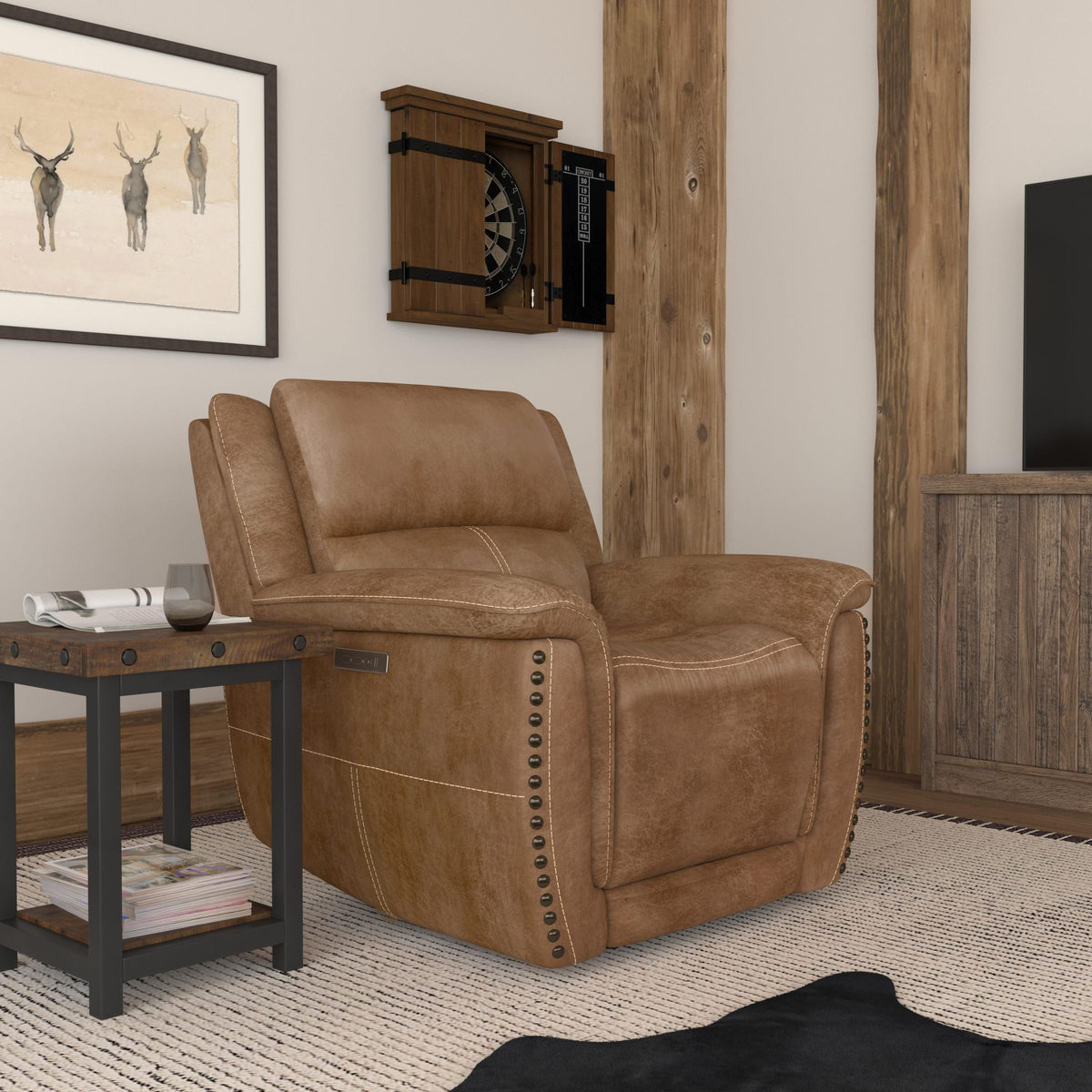 Flexsteel Beau Power Recliner with Power Headrest