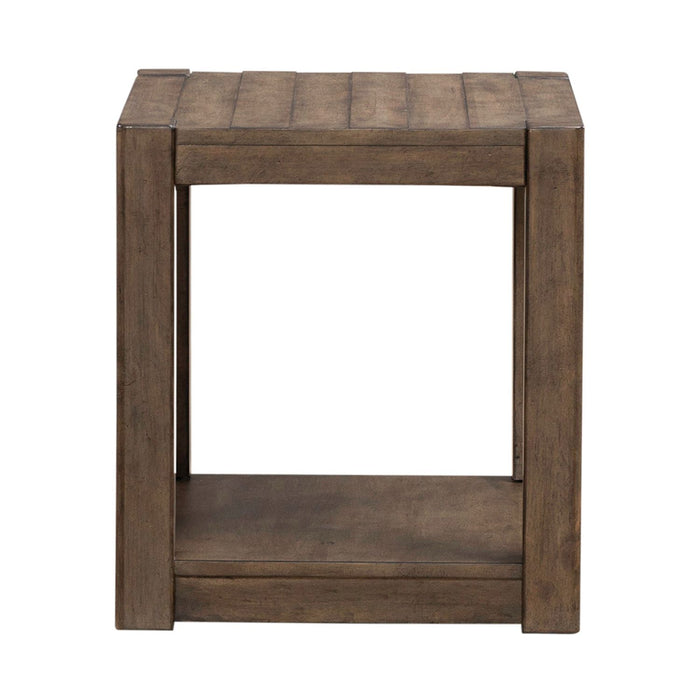 Broadmore - Square Chairside Table - Brown