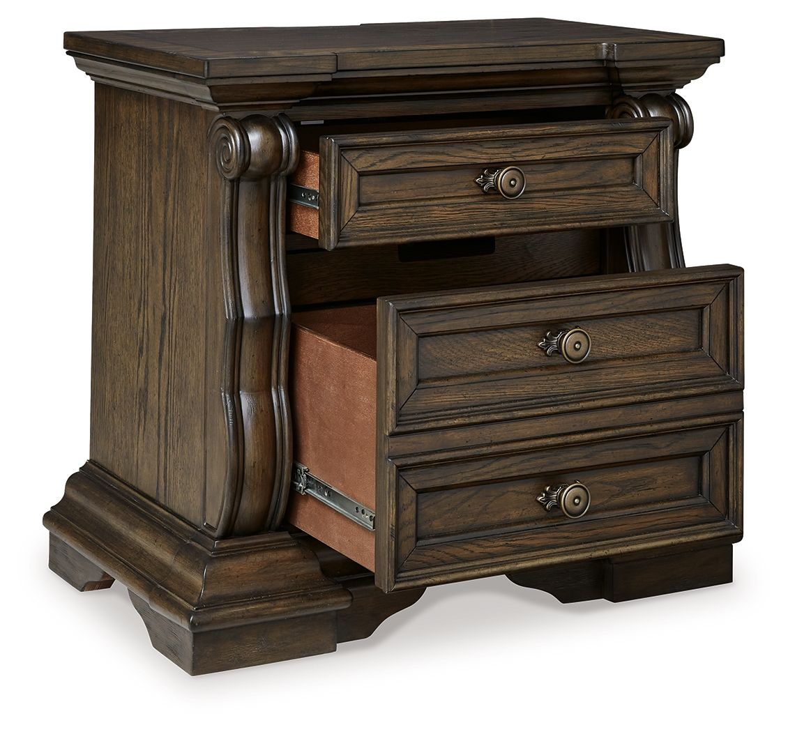 Maylee 3-Drawer Nightstand – Dark Brown