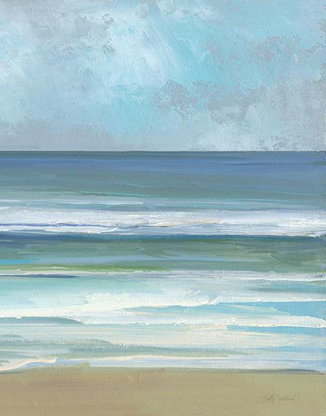 Gentle Waves II By Sally Swatland (Small) - Blue