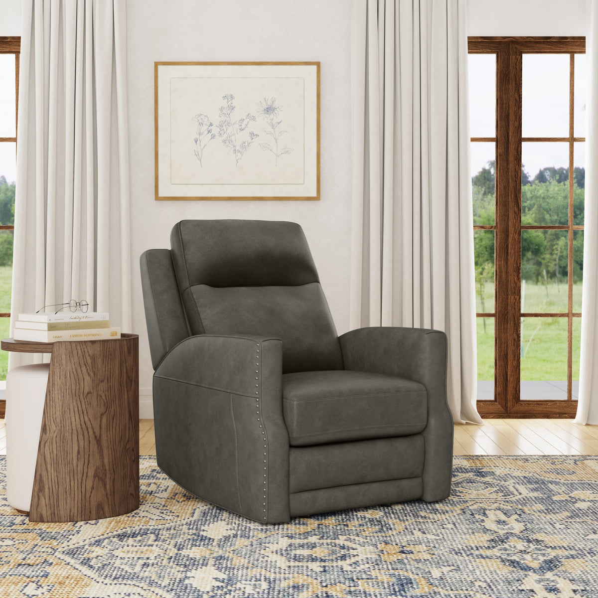 Flexsteel Maxwell Power Gliding Recliner with Power Headrest and Lumbar