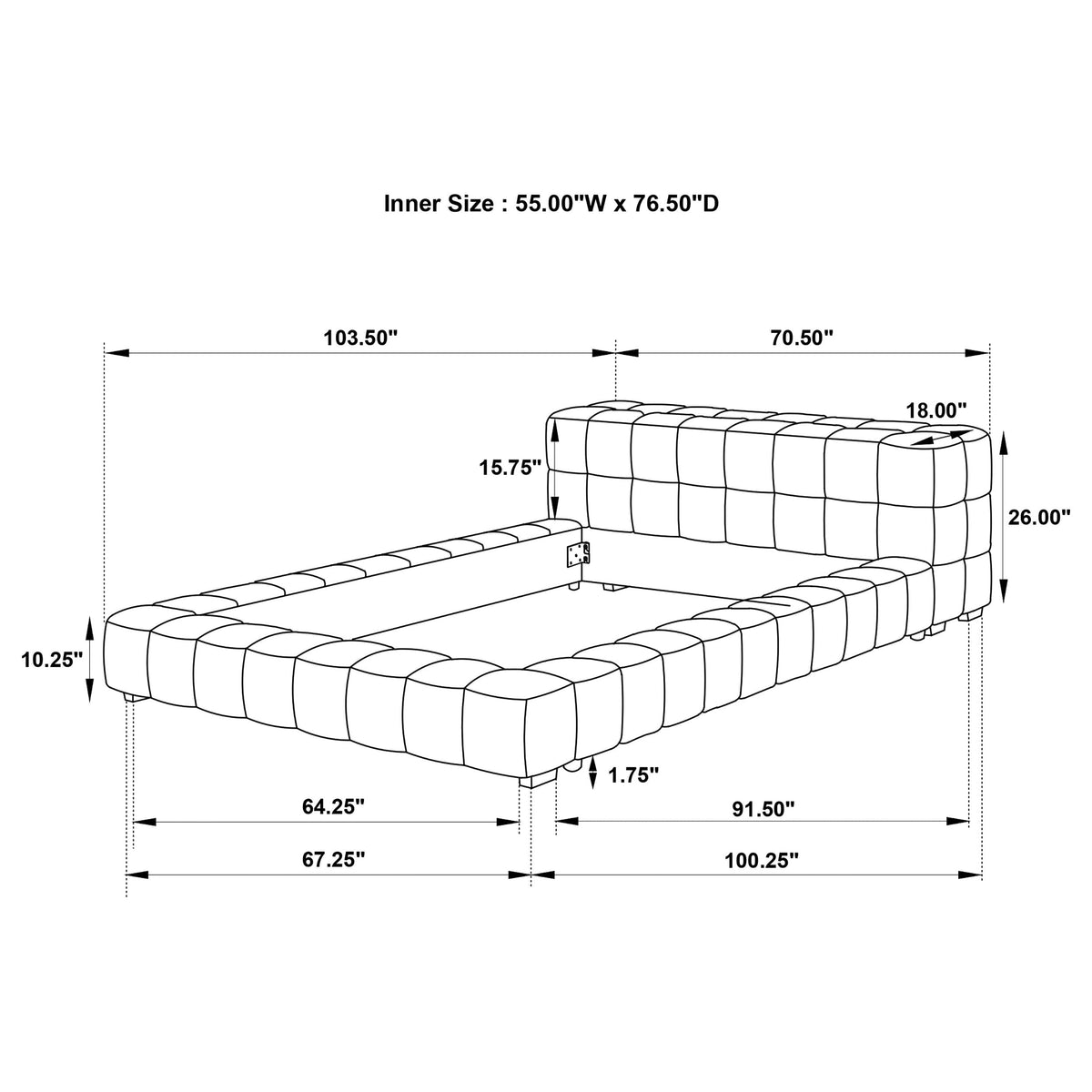 Trinity Upholstered Platform Bed