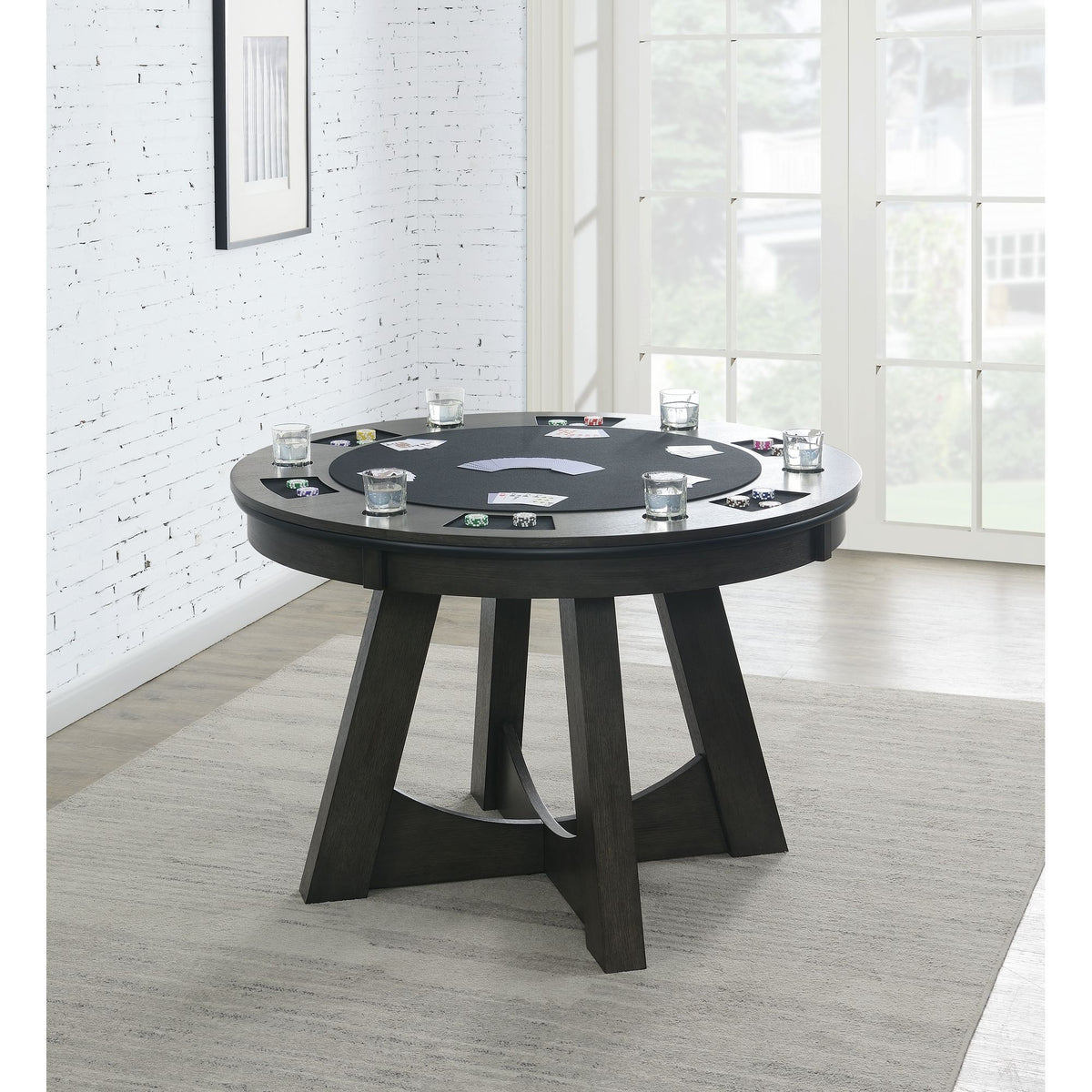 Prince - Round Game Table - Gray