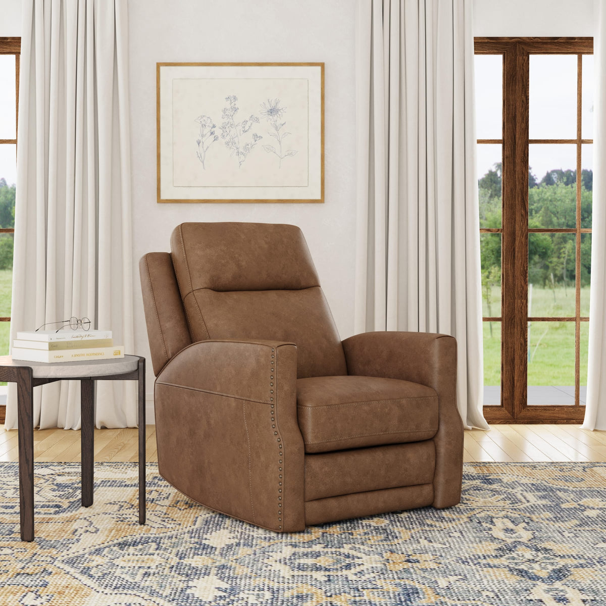 Flexsteel Maxwell Power Gliding Recliner with Power Headrest and Lumbar