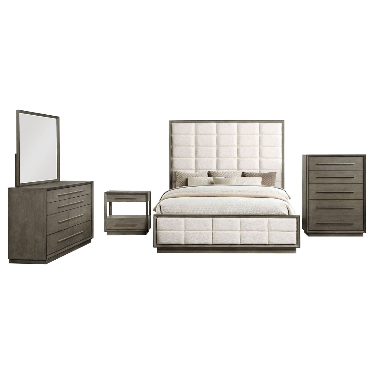 Durango 5-piece California King Bedroom Set Taupe Oak