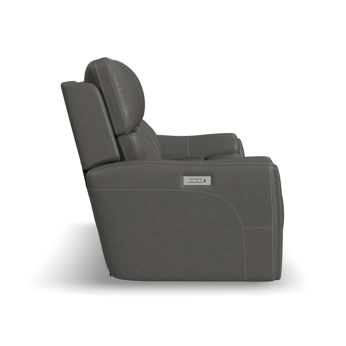 Flexsteel Carter Power Reclining Sofa with Console & Power Headrests & Lumbar