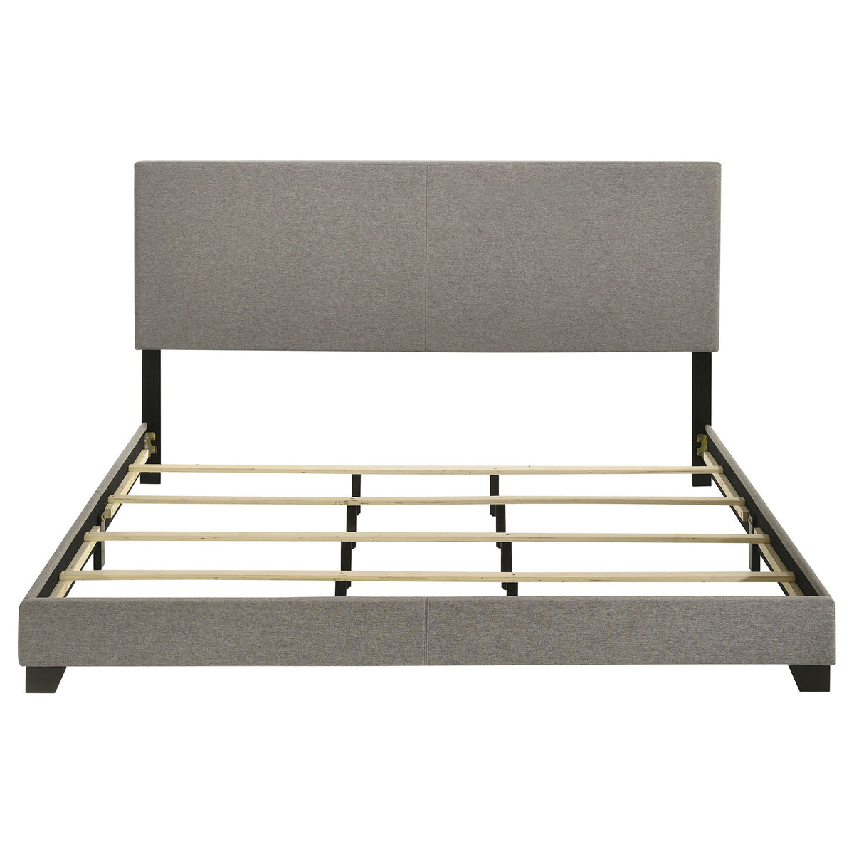 Dorian Fabric Upholstered Eastern King Panel Bed Taupe
