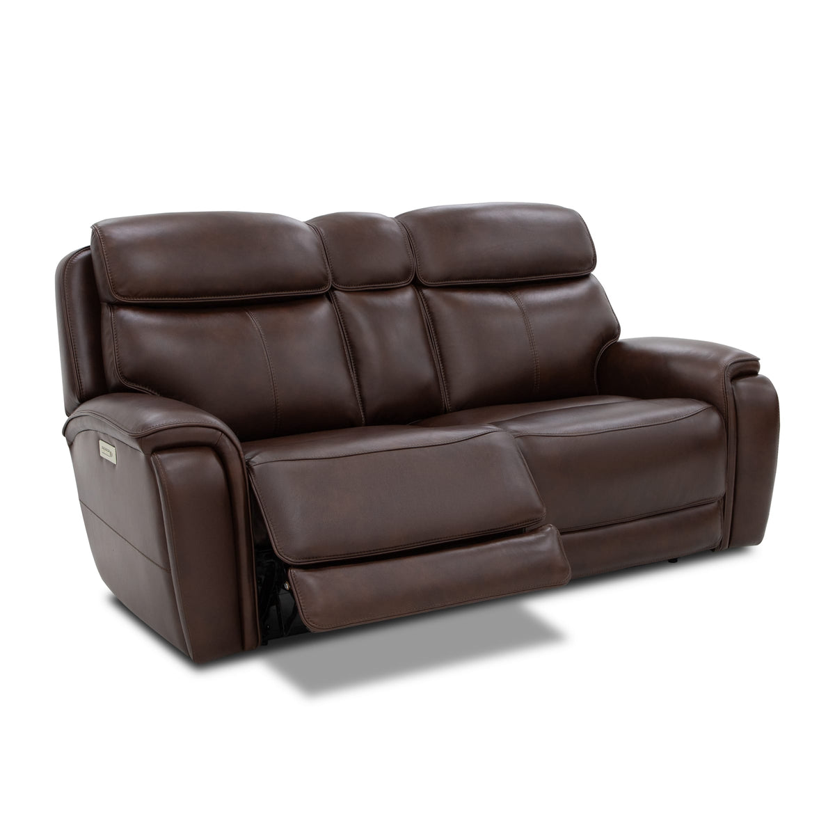 Flexsteel Walker Power Reclining Loveseat w/ Console, Power Headrest & Lumbar