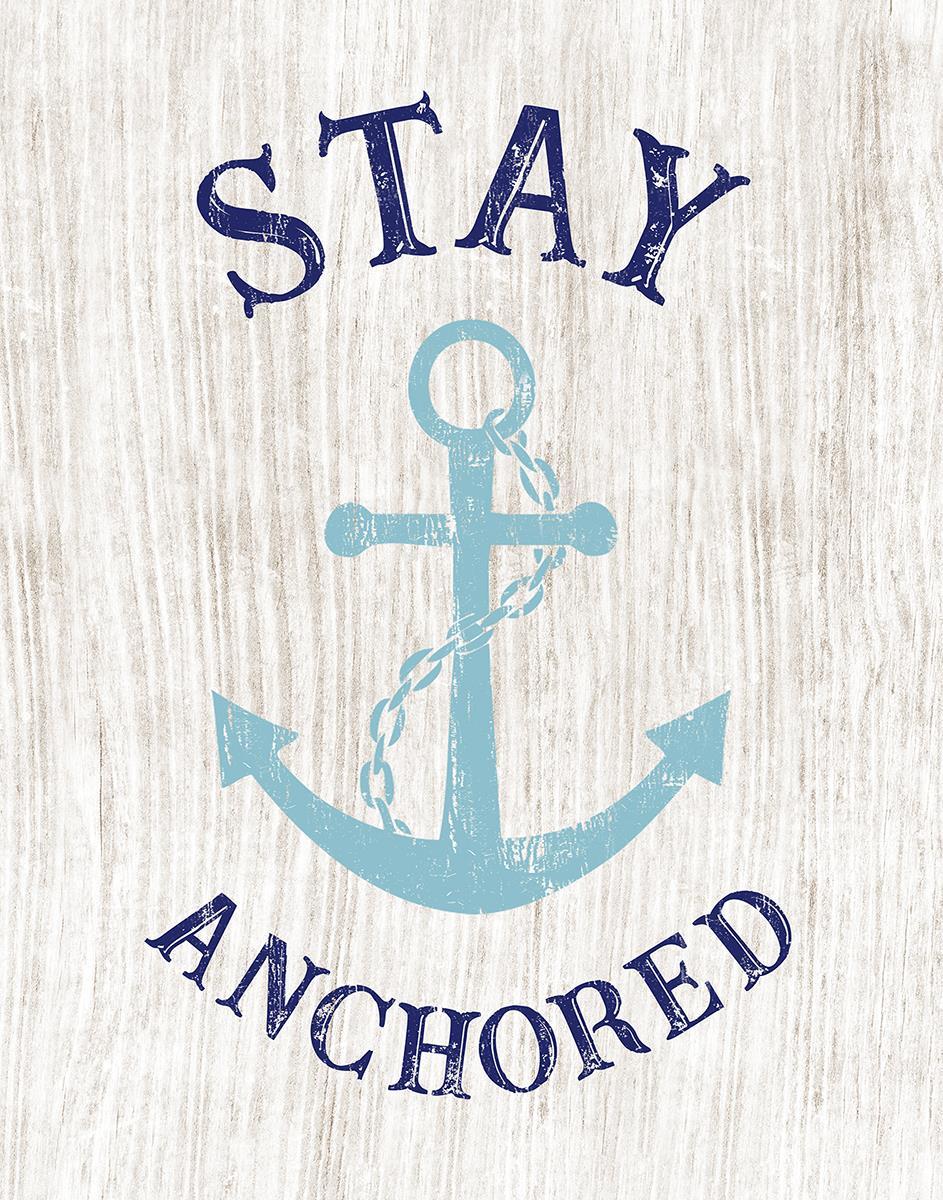 Stay Anchored By Cad Designs (Framed) (Small) - Beige