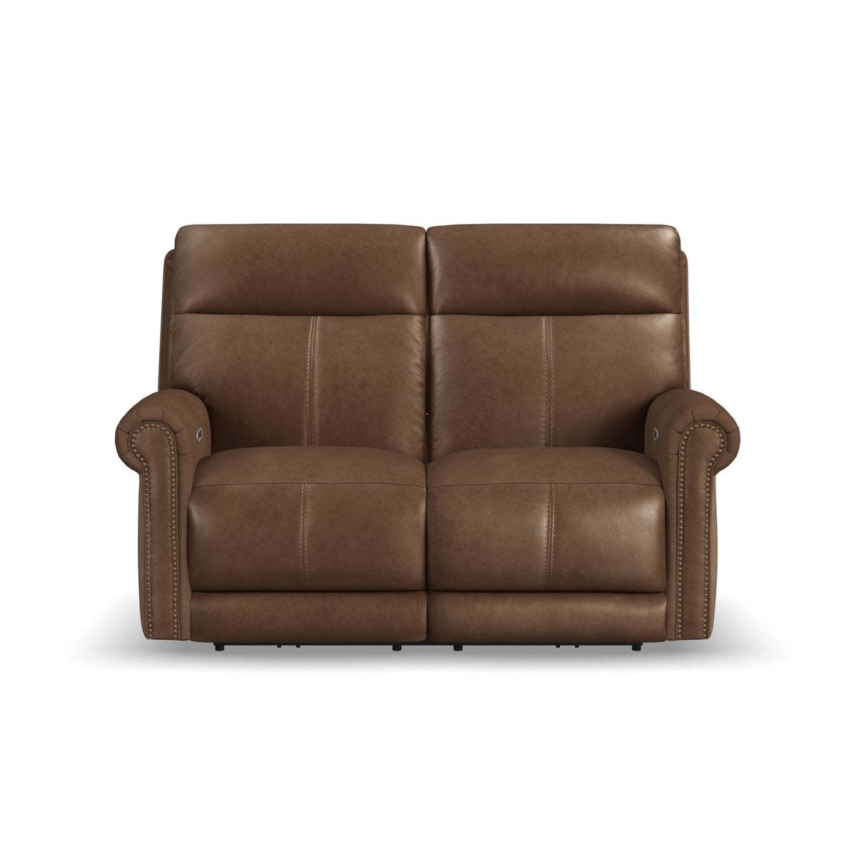 Flexsteel Alexander Power Reclining Loveseat with Power Headrest & Lumbar