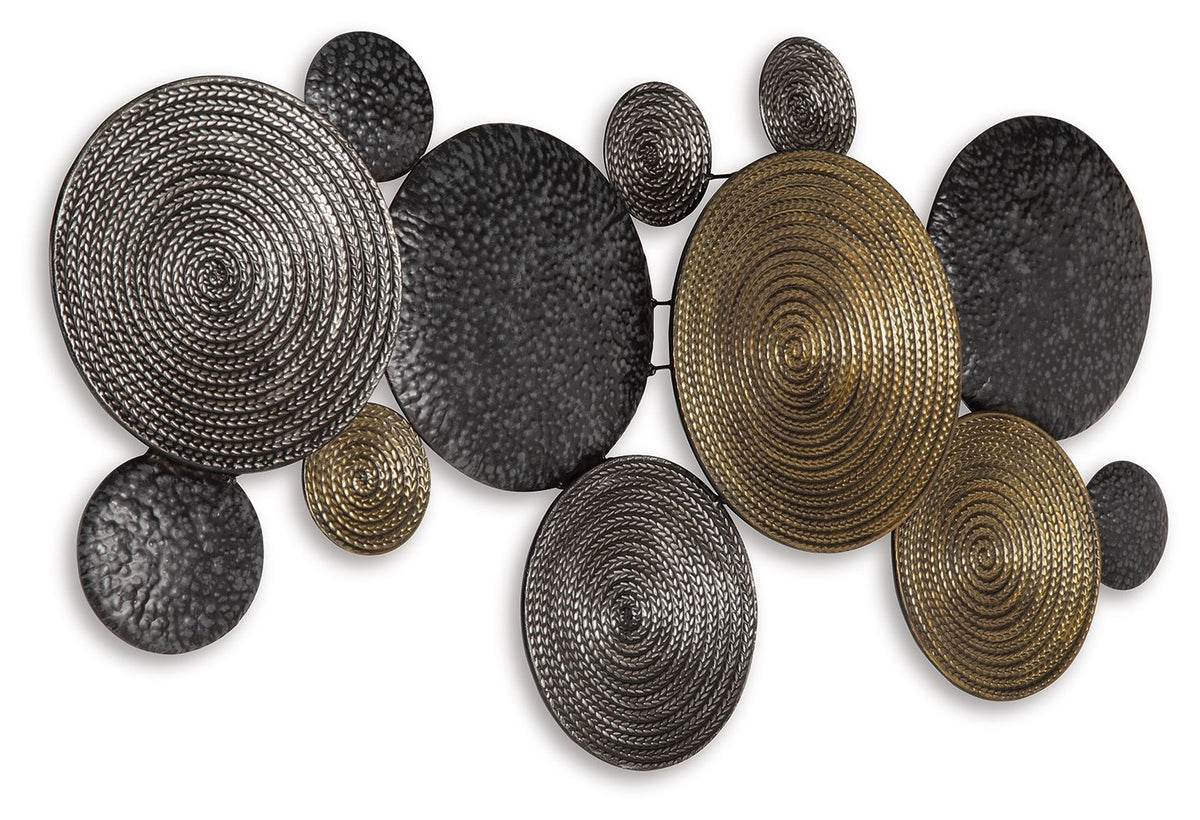 Emsley - Wall Decor - Metallic / Black / Gray