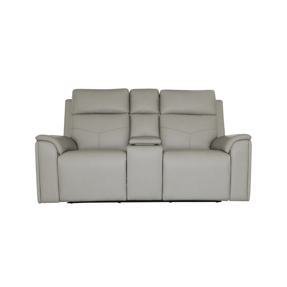 Flexsteel Vernon Power Reclining Loveseat with Console, Power Headrests, Lumbar, Heat & Massage