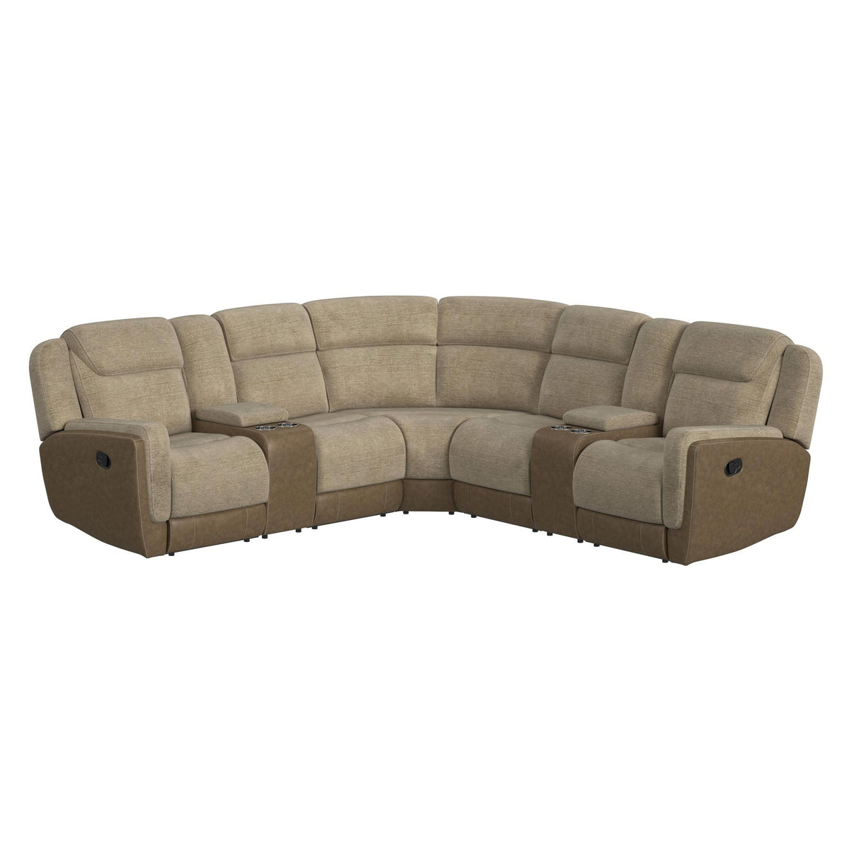 Hornet - 3 Piece Sectional Set With Console And 2 Recliners
