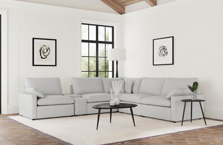 Collins Modular Power Reclining Sectional Grey 1LRP 1CON 1AC 1CRN 1ARP 1RRP (6pc)