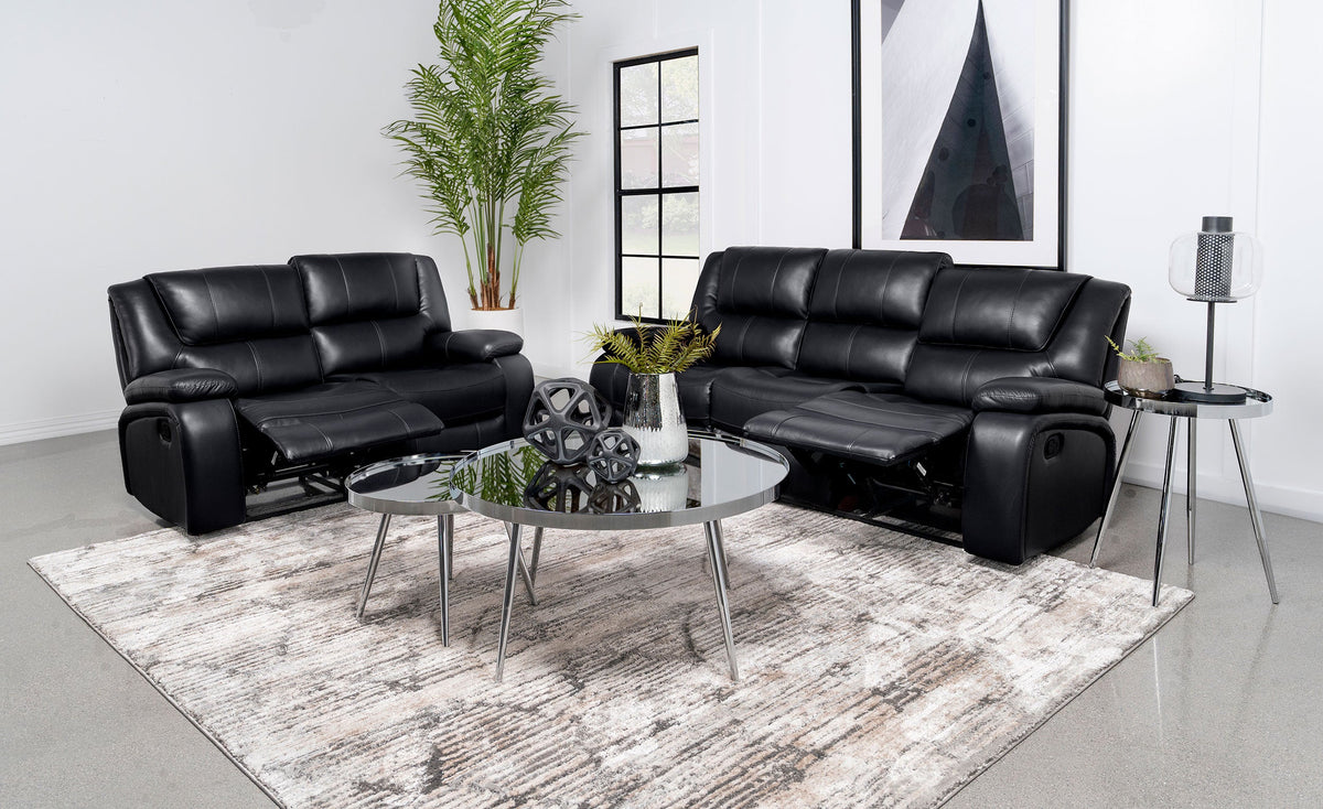 Camila Upholstered Reclining Sofa Set