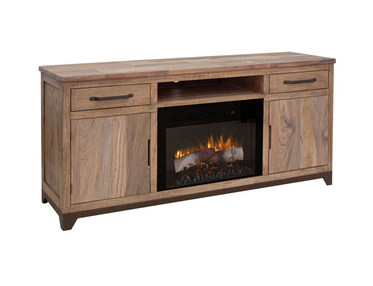Parota - 70" Electric Fireplace - Dark Brown