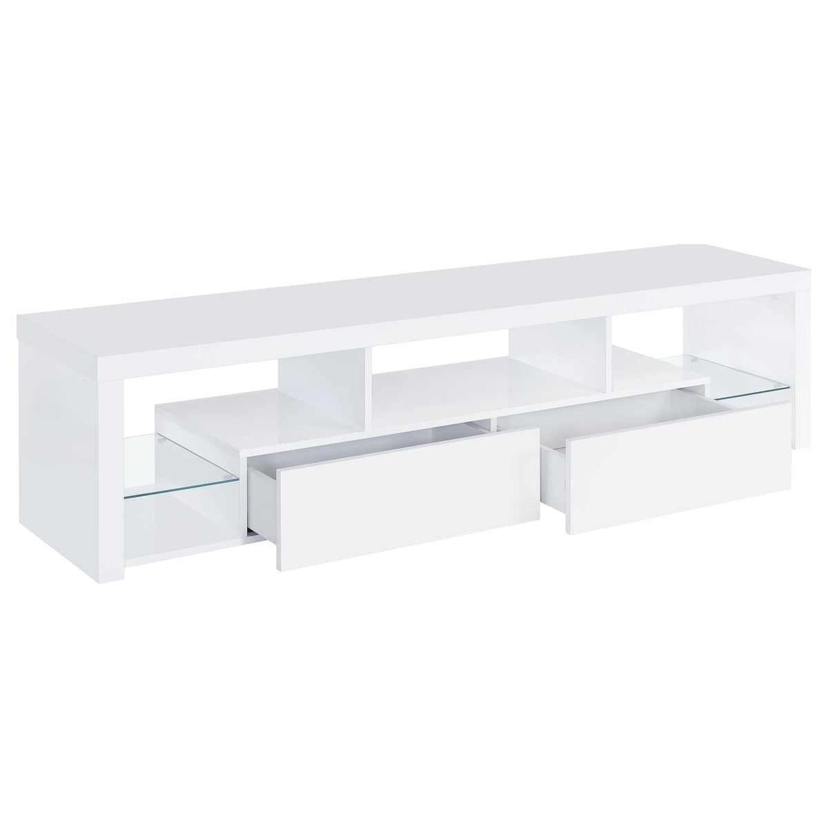 Jude 3-piece 71-inch TV Entertainment Center White High Gloss