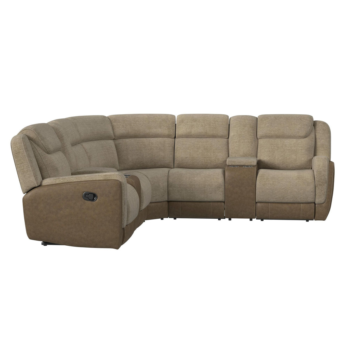 Hornet - 3 Piece Sectional Set With Console And 2 Recliners