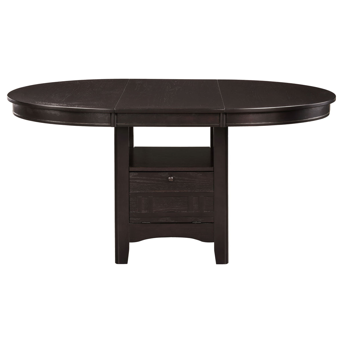 Lavon Oval 60-inch Wood Extension Leaf Dining Table Espresso