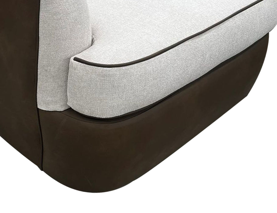 Tumbi - Armchair - Ivory / Brown