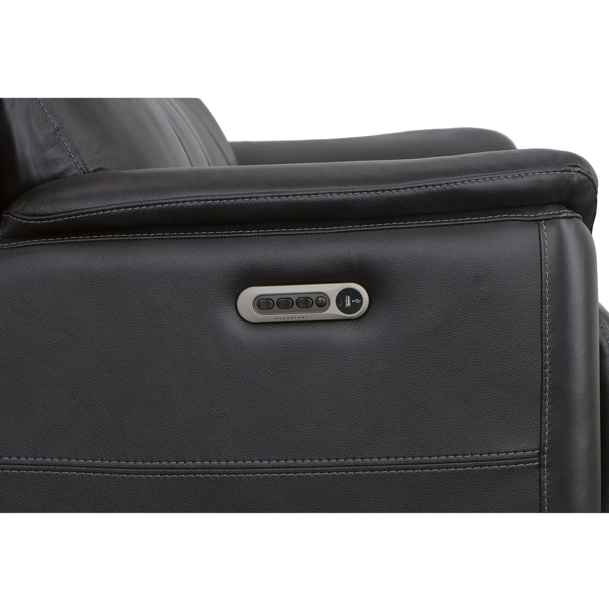 Flexsteel Crew Power Reclining Sofa with Power Headrests & Lumbar