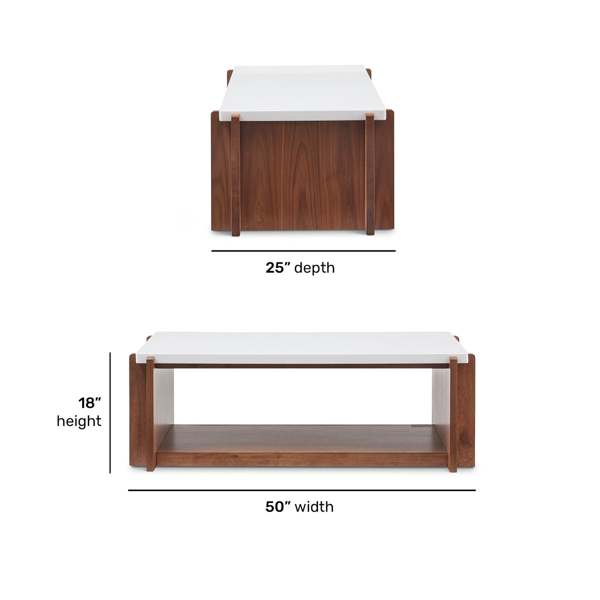 Flexsteel Lincoln Rectangular Coffee Table with Casters