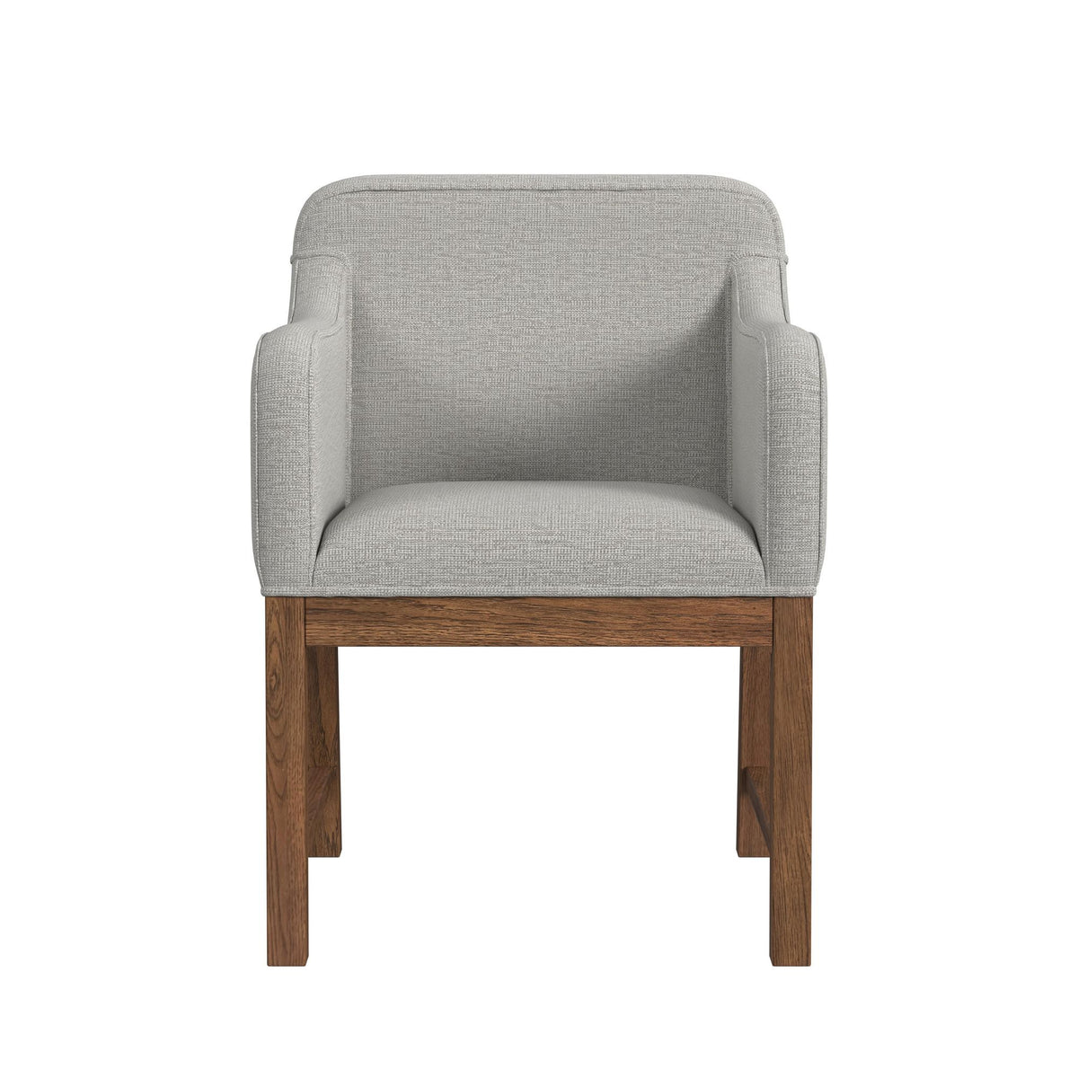 Glinda - Upholstered Fabric Dining Chair (Set of 2) - Brown / Light Gray