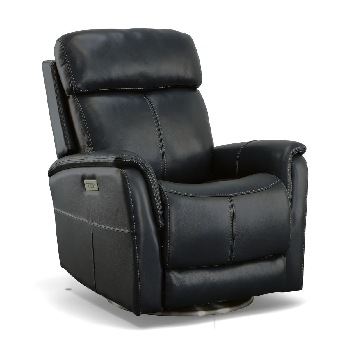 Flexsteel View Power Swivel Recliner with Power Headrest