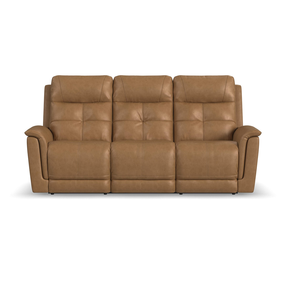 Flexsteel Ranger Power Reclining Sofa with Console, Power Headrest, Lumbar, Heat & Massage