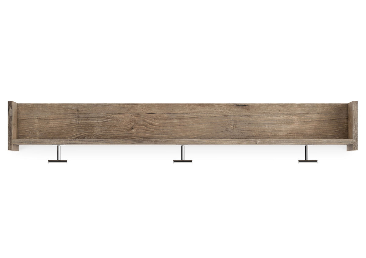 Oliah - Wall Mounted Coat Rack w/Shelf - Natural