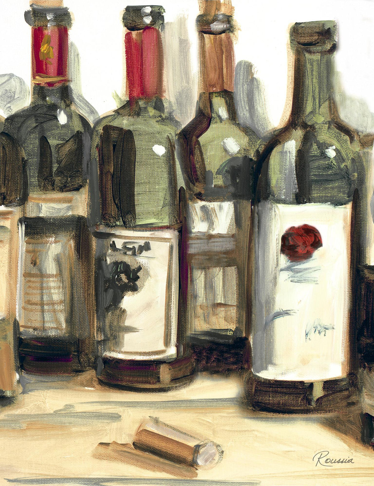 Wine Champ I By Heather A. French-Roussia (Small) - Dark Green