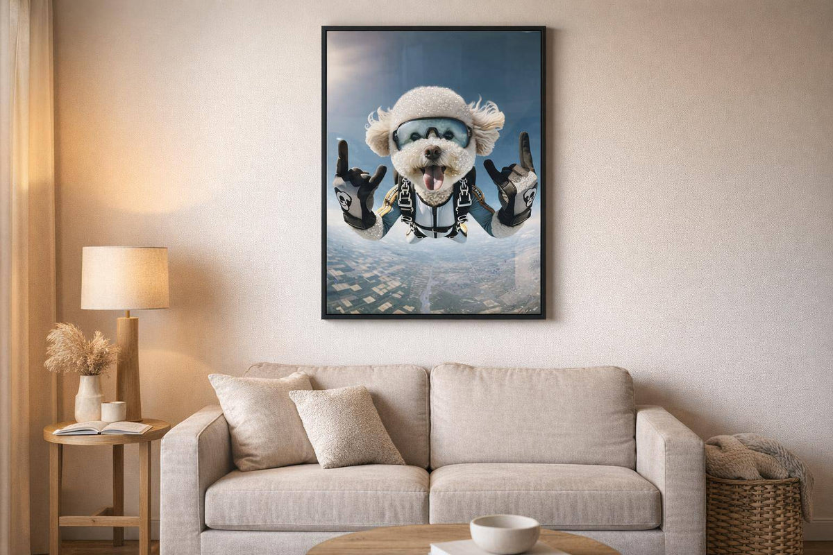 Skybound Pals II Gloss Canvas With Rocks In Frame - Black / Blue
