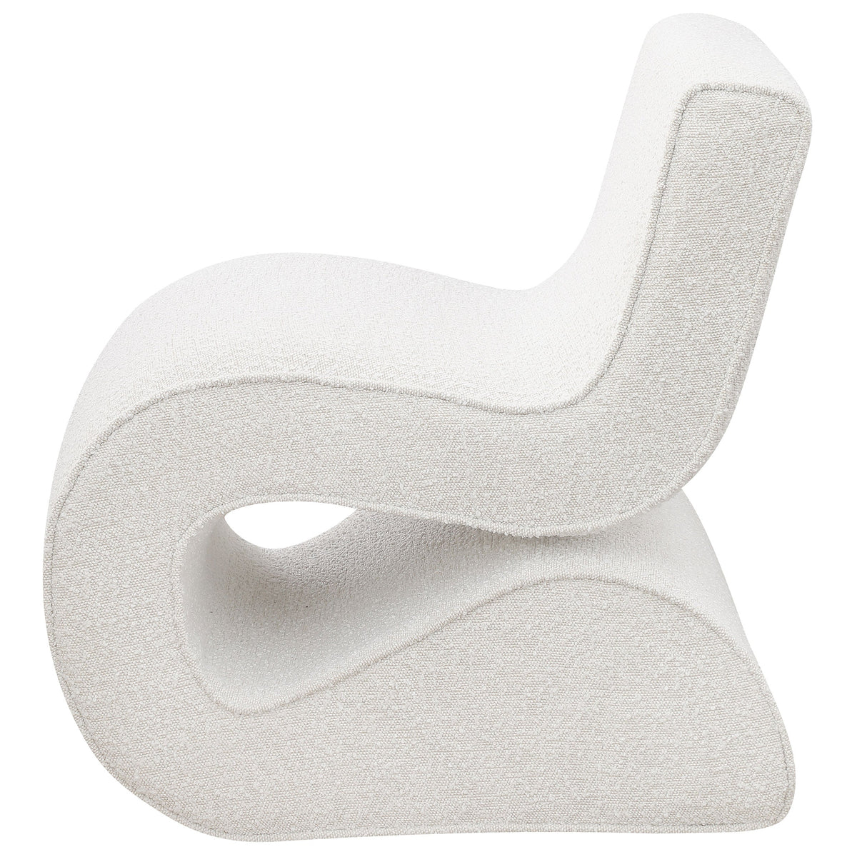 Ronea Boucle Upholstered Armless Curved Chair