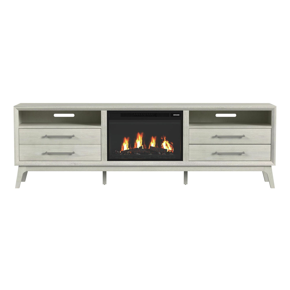 Westland - TV Console With Fireplace Insert - Almond