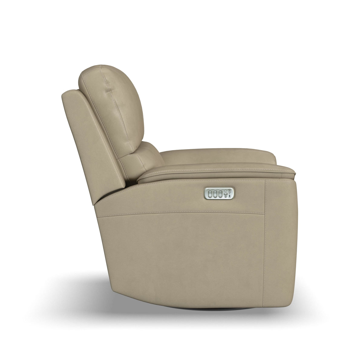 Flexsteel Henry Power Swivel Gliding Recliner with Power Headrest, Lumbar, Heat & Massage
