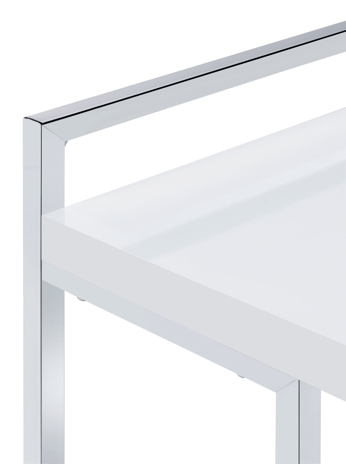 Dani Rectangular C-Shaped Sofa Side Table High Gloss