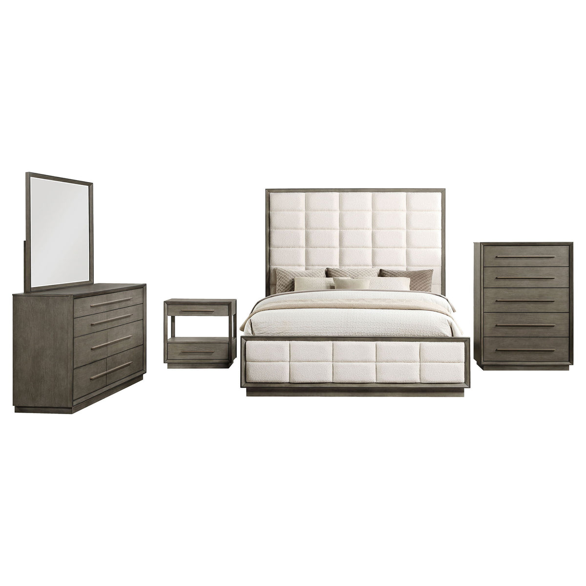 Durango 5-piece Eastern King Bedroom Set Taupe Oak