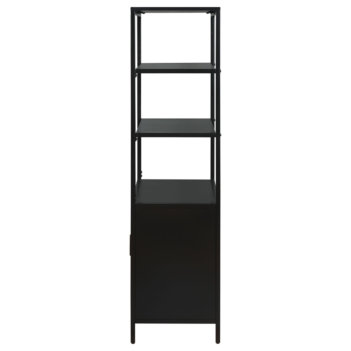 Amherst 3-shelf Radio Weave Cane Metal Accent Cabinet