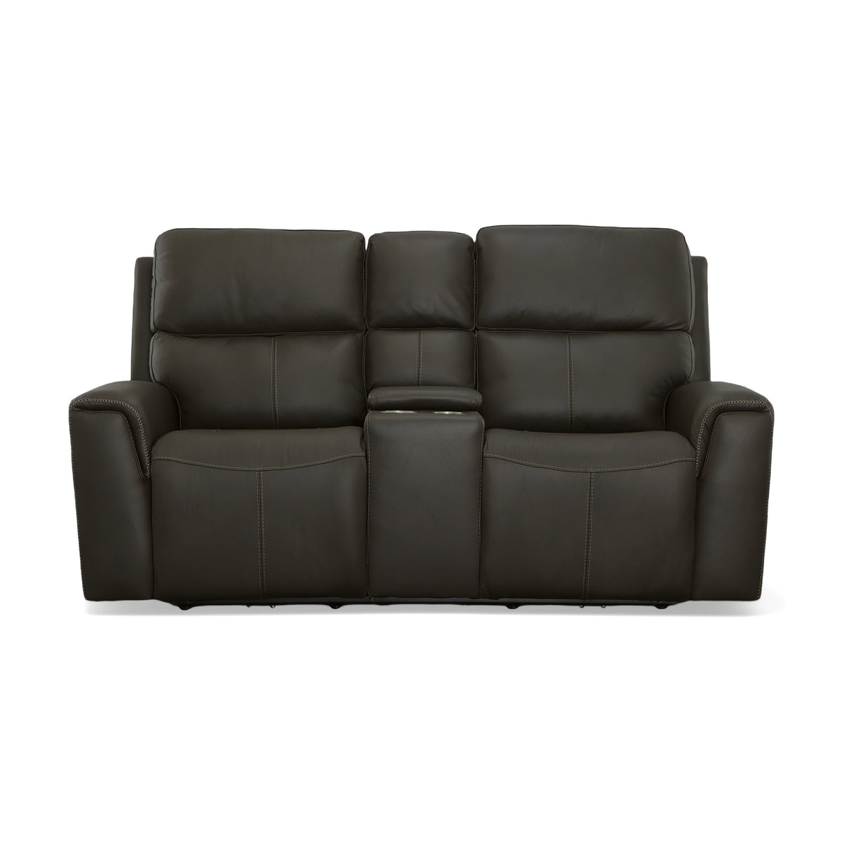 Flexsteel Jarvis Power Reclining Loveseat with Console & Power Headrests